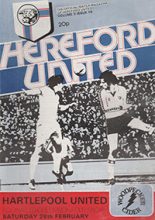 Hereford United v Hartlepool United 28-Feb-1981