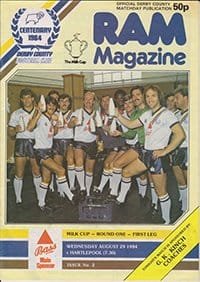 Derby County v Hartlepool United 29-Aug-1984