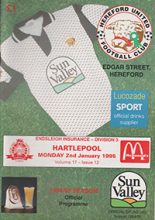 Hereford United v Hartlepool United 02-Jan-1995