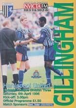 Gillingham v Hartlepool United 06-Apr-1996
