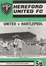 Hereford United v Hartlepool United 07-Oct-1972