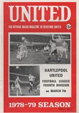 Hereford United v Hartlepool United 07-Mar-1979