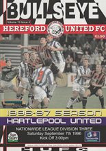 Hereford United v Hartlepool United 07-Sep-1996
