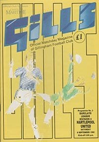 Gillingham v Hartlepool United 08-Sep-1990