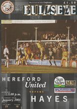 Hereford United v Hayes 20-Jan-2001