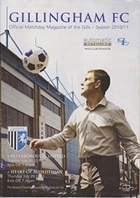 Gillingham v Heart of Midlothian 29-Jul-2010