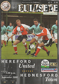 Hereford United v Hednesford Town 09-Sep-2000