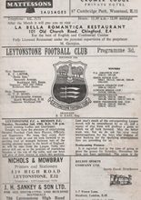Leytonstone v Hendon 02-Nov-1965