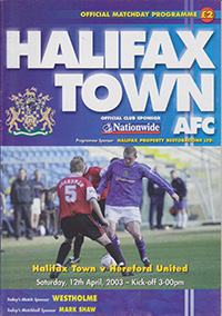 Halifax Town v Hereford United 12-Apr-2003