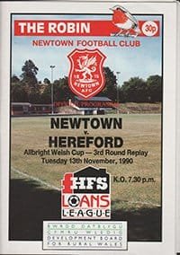 Newtown v Hereford United 13-Nov-1990