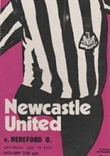 Newcastle United v Hereford United 15-Jan-1972