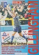 Gillingham v Hereford United 17-Feb-1996