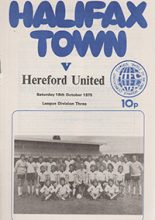 Halifax Town v Hereford United 18-Oct-1975