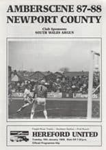 Newport County v Hereford United 19-Jan-1988