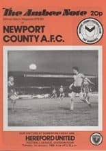Newport County v Hereford United 01-Jan-1980