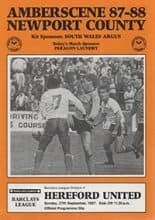 Newport County v Hereford United 27-Sep-1987