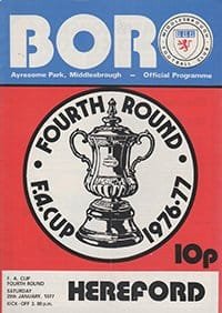Middlesbrough v Hereford United 29-Jan-1977