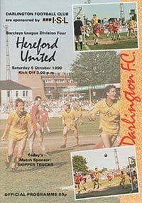 Darlington v Hereford United 06-Oct-1990