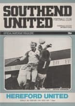 Southend United v Hereford United 06-Feb-1981