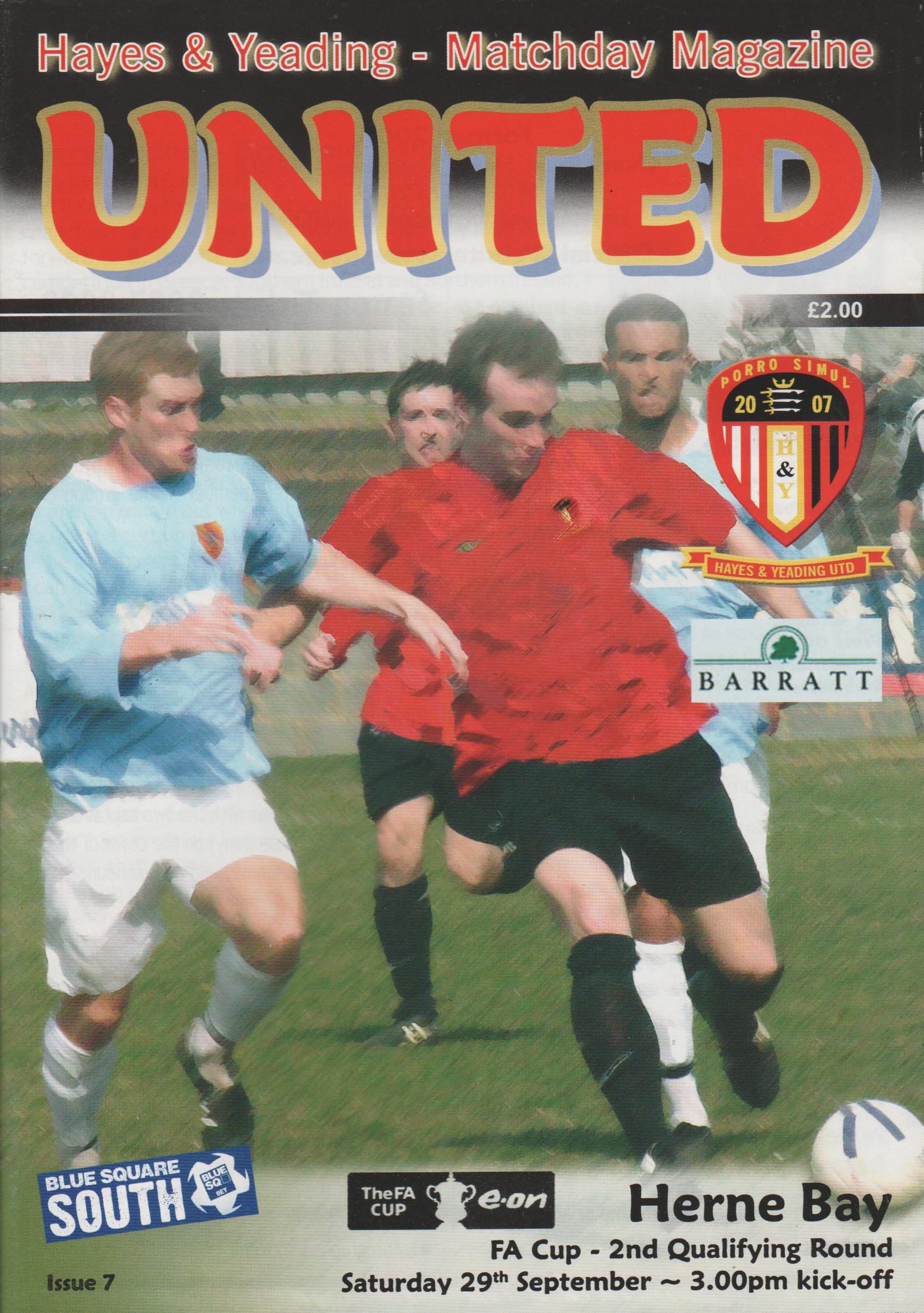 Hayes & Yeading United v Herne Bay 29-Sep-2007