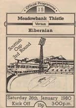 Meadowbank Thistle v Hibernian 26-Jan-1980