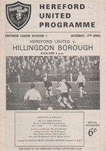 Hereford United v Hillingdon Borough 17-Apr-1965