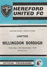 Hereford United v Hillingdon Borough 19-Sep-1970