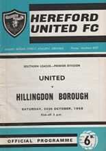Hereford United v Hillingdon Borough 26-Oct-1968