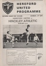 Hereford United v Hinckley Athletic 12-Sep-1964