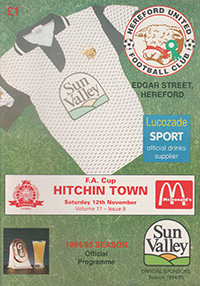 Hereford United v Hitchin 12-Nov-1994