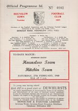 Hounslow Town v Hitchin Town 27-Feb-1960