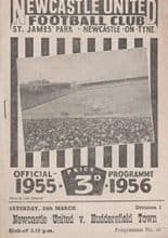 Newcastle United v Huddersfield Town 24-Mar-1956