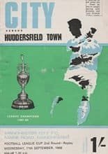 Manchester City v Huddersfield Town 11-Sep-1968