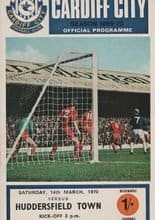 Cardiff City v Huddersfield Town 14-Mar-1970