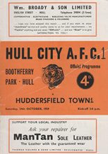 Hull City v Huddersfield Town 24-Oct-1959