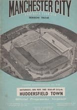 Manchester City v Huddersfield Town 30-Nov-1963