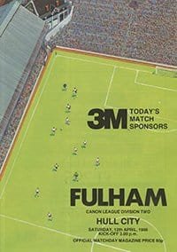 Fulham v Hull City 12-Apr-1986