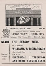 Luton Town v Hull City 17-Oct-1964