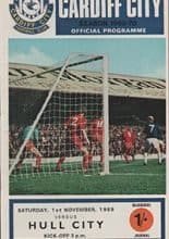 Cardiff City v Hull City 01-Nov-1969