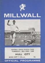 Millwall v Hull City 28-Dec-1965