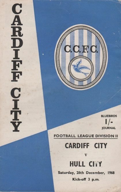Cardiff City v Hull City 28-Dec-1968