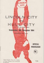 Lincoln City v Hull City 09-Dec-1964