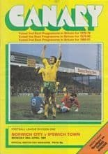 Norwich City v Ipswich Town 20-Apr-1981
