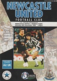 Newcastle United v Ipswich Town 26-Nov-1994