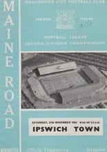 Manchester City v Ipswich Town 27-Nov-1965