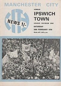 Manchester City v Ipswich Town 28-Feb-1970