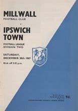 Millwall v Ipswich Town 30-Dec-1967