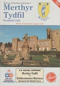 Merthyr Tydfil v Kidderminster Harriers 25-Apr-1990