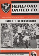 Hereford United v Kidderminster Harriers 13-Sep-1972