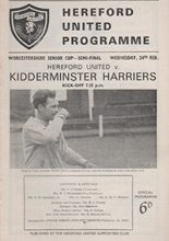 Hereford United v Kidderminster Harriers 24-Feb-1965
